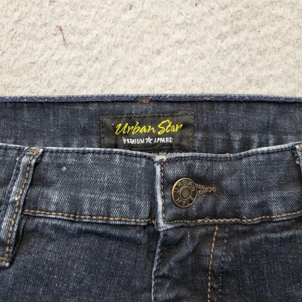 Urban Star Jeans Mens 34x30 Blue Premium Denim Stretch Flat Front Straight Leg